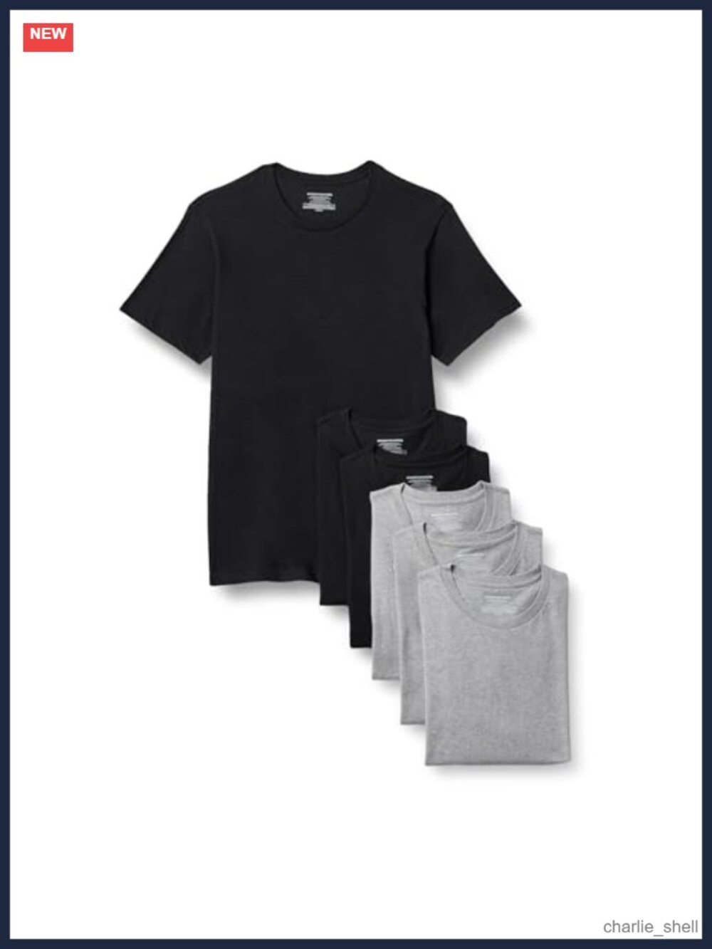 Men's Slim Fit Cotton Crewneck Undershirts 6-Pack